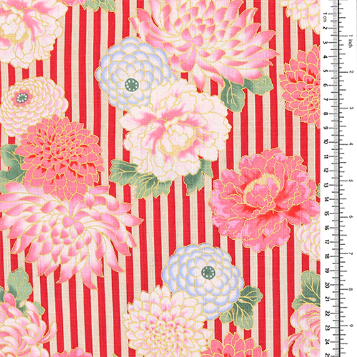 Strisce Di Fiori Di Crisantemo Con Dettagli Dorati 1