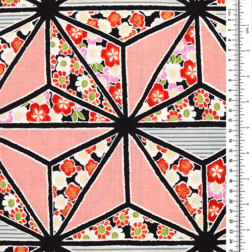 Große Asanoha Geometrische Japanische Blumen 1