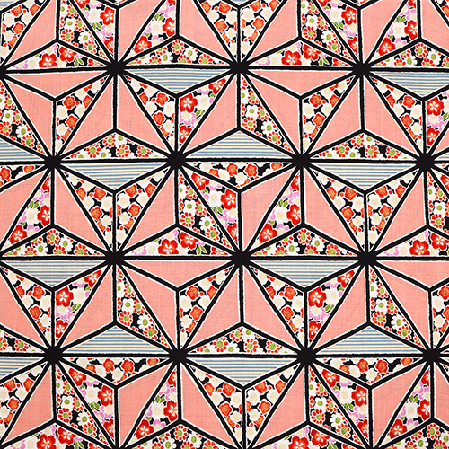 Große Asanoha Geometrische Japanische Blumen 4