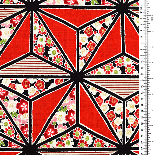 Grandes Flores Japonesas Geométricas Asanoha 1