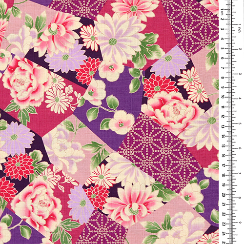 Japanisches Blumensegmentiertes Asanoha-Patchwork 1