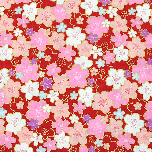 Flor de sakura dorada Kyoto primavera rojo