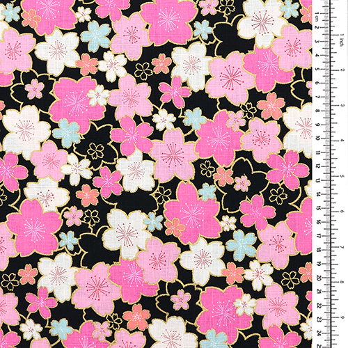 Fiore Di Sakura Dorato Kyoto Primavera Nero 1