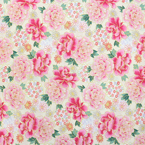 Peonía Dorada Kyoto Floral Crema 4