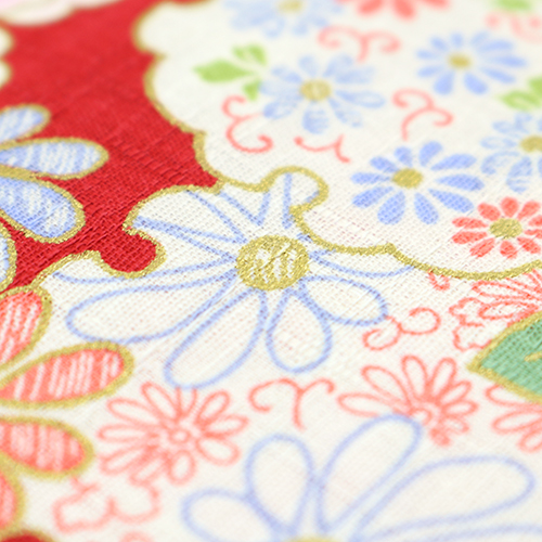 Vergoldete Pfingstrose Kyoto Blumenmuster Rot 5