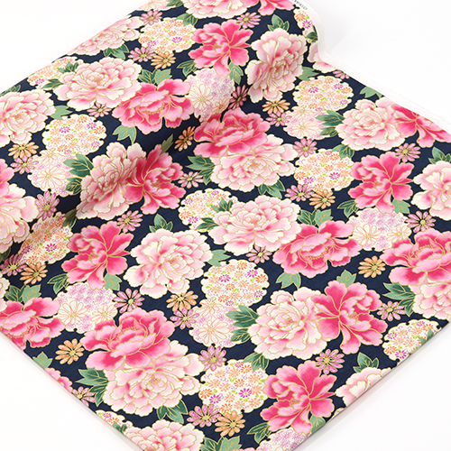 Peonía Dorada Kyoto Floral Índigo 3