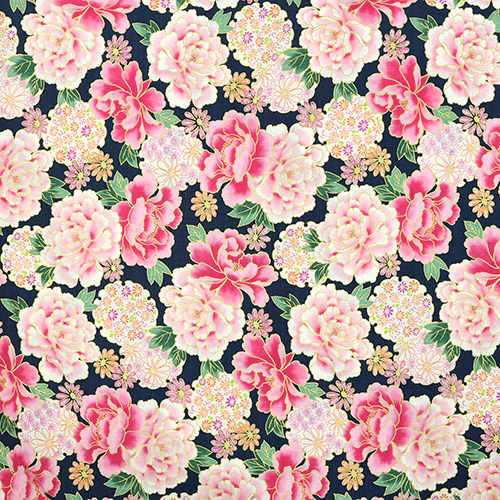 Peonía Dorada Kyoto Floral Índigo 4