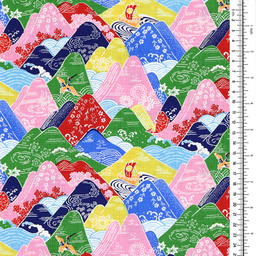 Japanese Mountains Sea Fish Boats 1