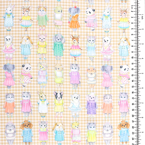 Gingham Vestimenta Bonita Lindos Animales Vintage 1