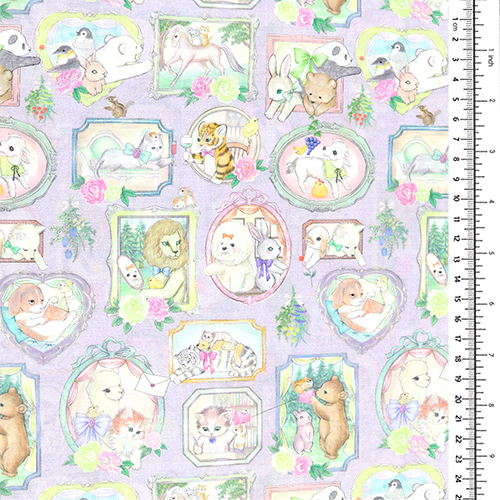 Dekorative Rahmen Rosen Niedliche Vintage-Tiere 1