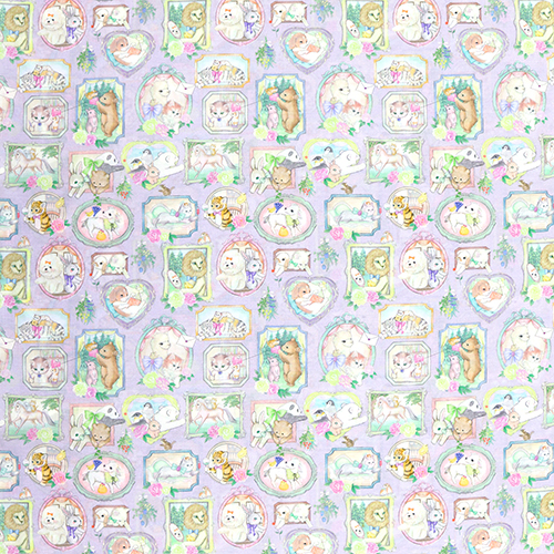 Dekorative Rahmen Rosen Niedliche Vintage-Tiere 4