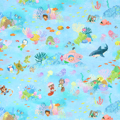Aventure Sous-Marine avec d'Adorables Animaux Vintage