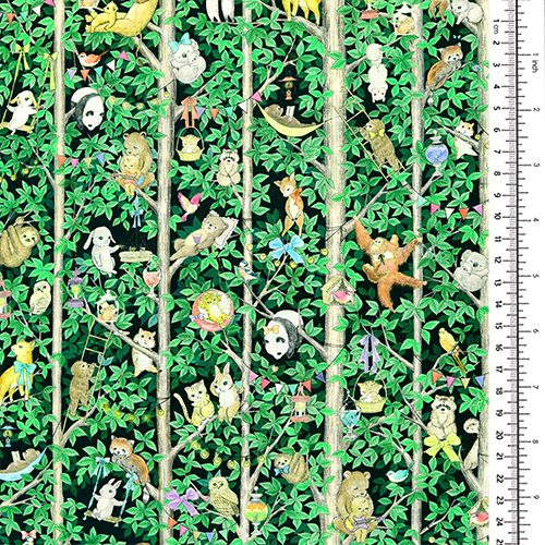 Foresta Alberi Rampicanti Animali Vintage Carini 1