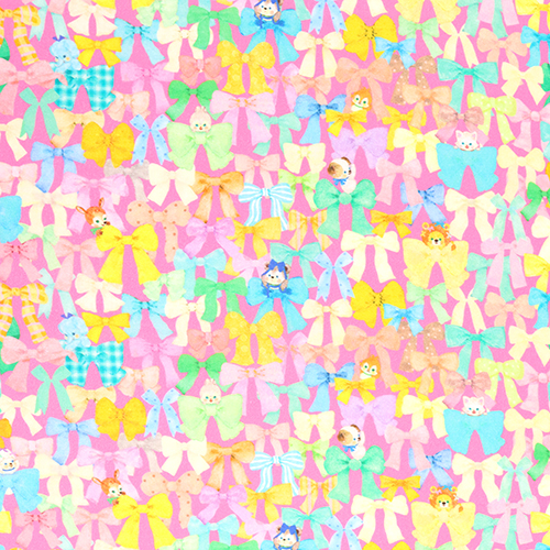 Nuds Rubans Animaux Vintage Mignons Tissu par Hokkoh