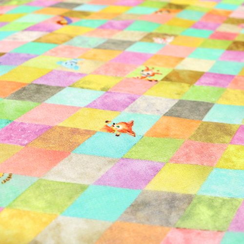 Diamonds Tiny Vintage Peeping Animals Chiffon 5