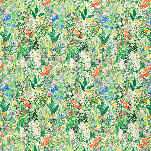 Vintage Animals Flower Garden 4