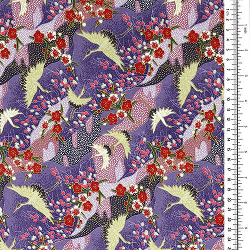 Grullas Doradas Japonesas Puntos Flor de Ciruelo 1