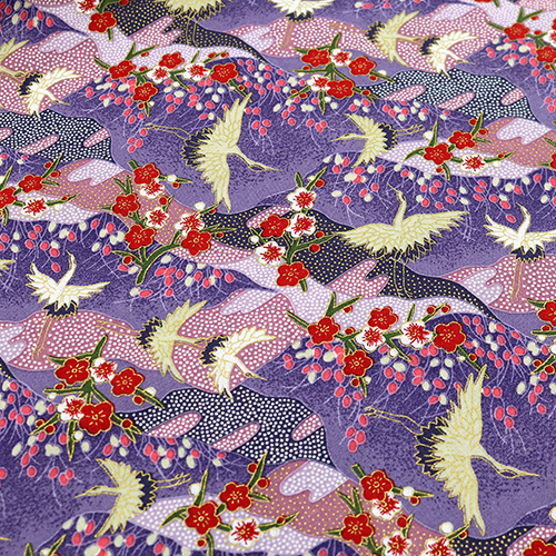 Grullas Doradas Japonesas Puntos Flor de Ciruelo 5