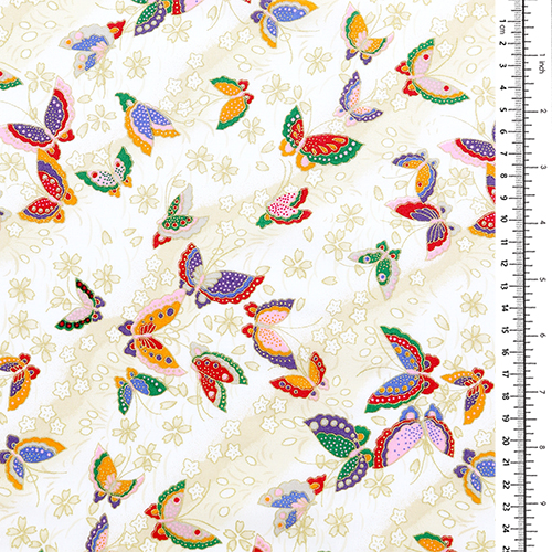 Japanese Gold Butterfly Sakura Blossom 1