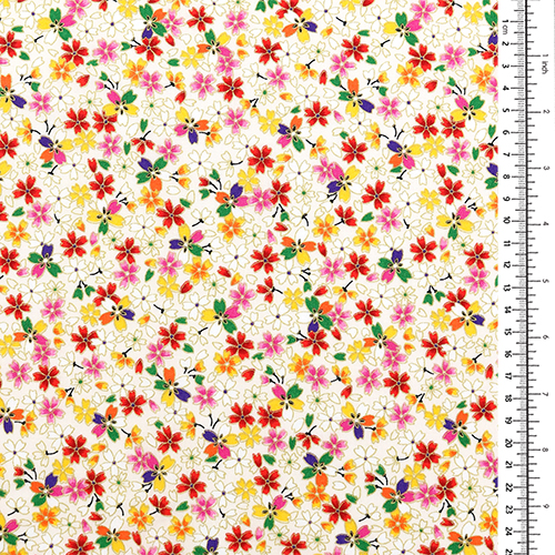 Sakura Giapponese Oro e Colorata Fiore di Ciliegio 1