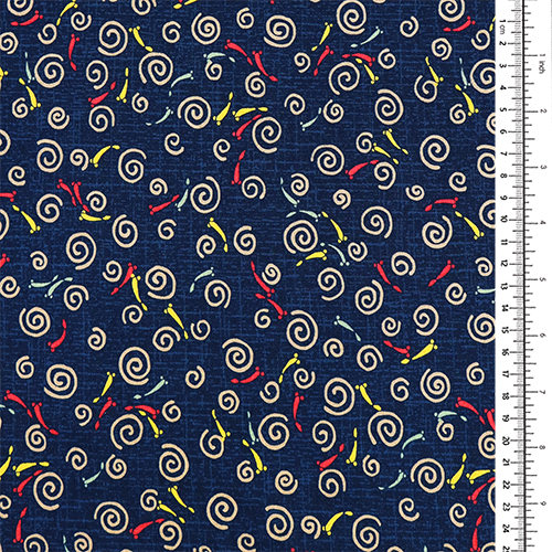 Japanese Colourful Swimming Fish Spirals 1