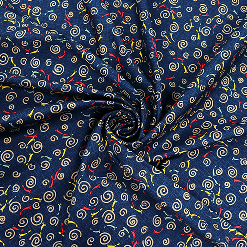 Japanese Colourful Swimming Fish Spirals 2