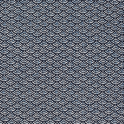 Vagues Ocaniques Tachetes Seigaiha Tissu par Japanese Indie
