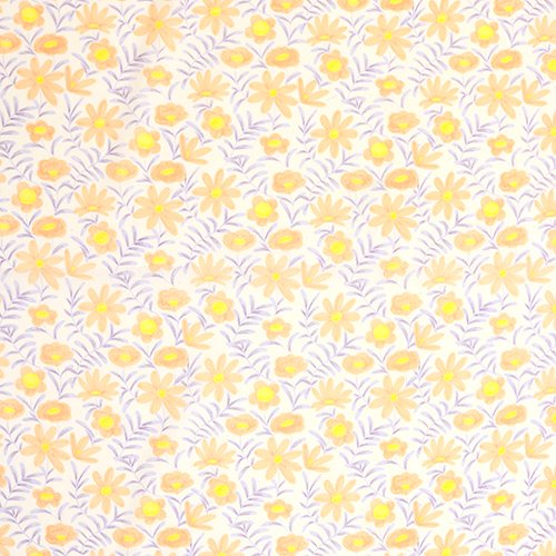 Acquerello di un Semplice Fiore di Prato Tessuto di Japanese Indie