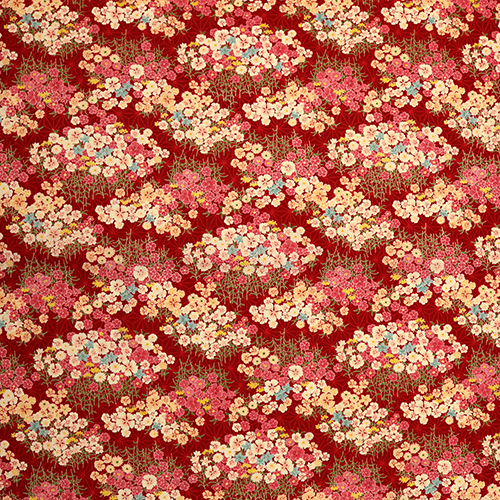 Zarte Japanische Blumen Asanoha-Garten Stoff von Japanese Indie