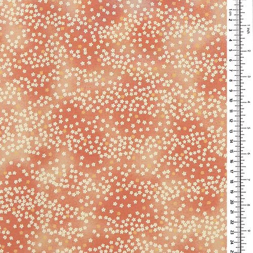 Tiny Peach Ditsy Scattered Blossoms 1