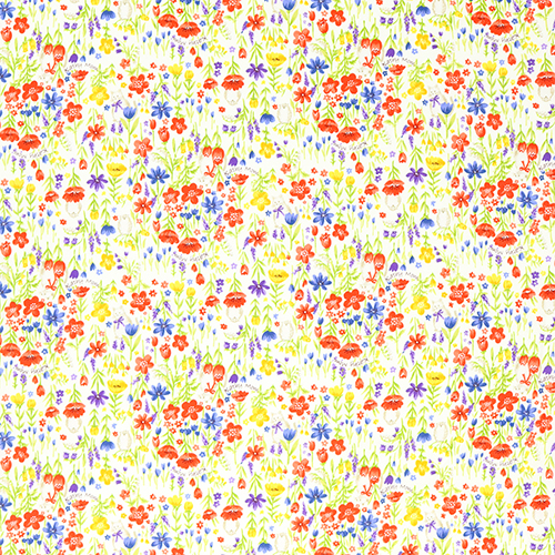 Flores De Prado Gatos Y Pjaros 4