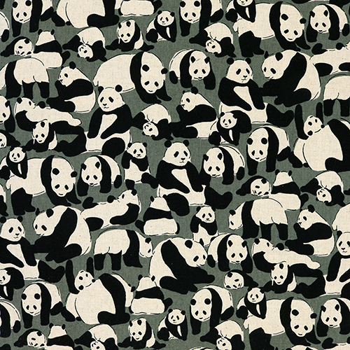 Pandas Joueurs Tissu par Japanese Indie