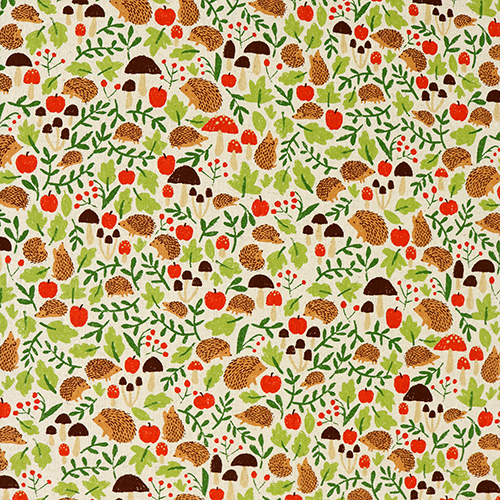 Hrissons Des Bois Amanite Tissu par Japanese Indie