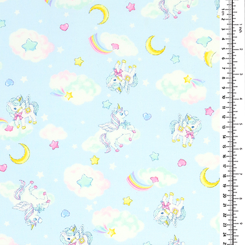 Unicornio Castillo Nubes Estrellas Luna Borde 1