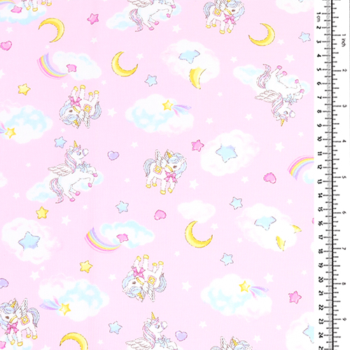 Unicornio Castillo Nubes Estrellas Luna Borde 1