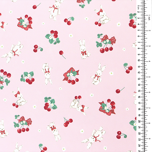 Adorable Rabbit Cherry Bow Pink 1