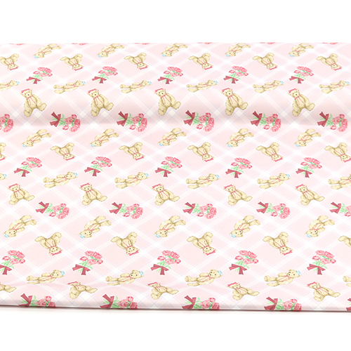 Adorable Ours Tartan Carreaux Roses Rose 3