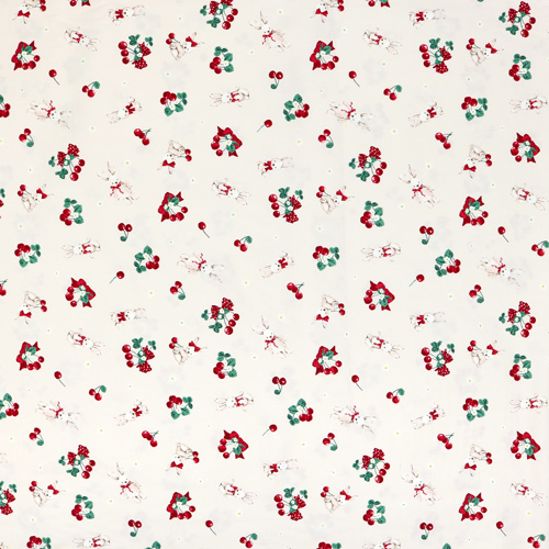 Adorable White Rabbit Cherry Bow 4