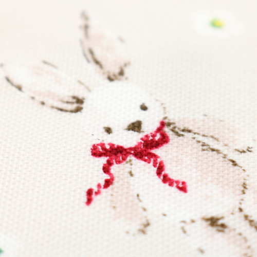 Adorable White Rabbit Cherry Bow 5