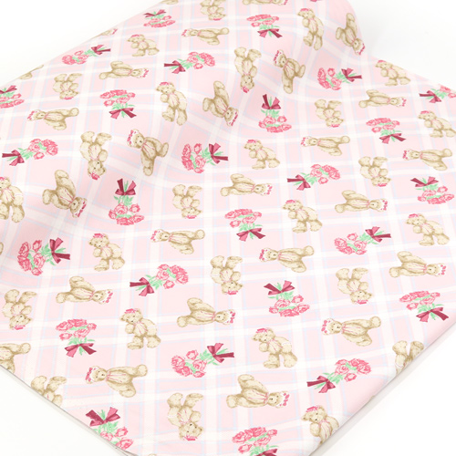 Adorable Ours Mignon Avec Motif �cossais Tartan Et Roses 3