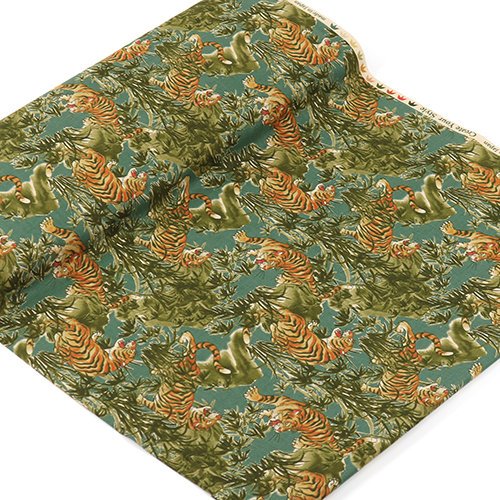 Bamboo Forest Crouching Tiger Teal 3