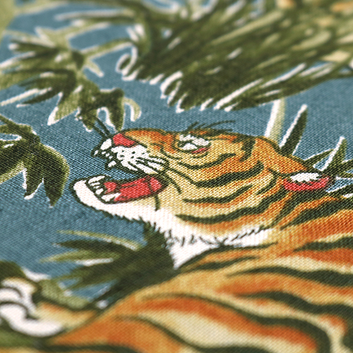 Bamboo Forest Crouching Tiger Teal 5