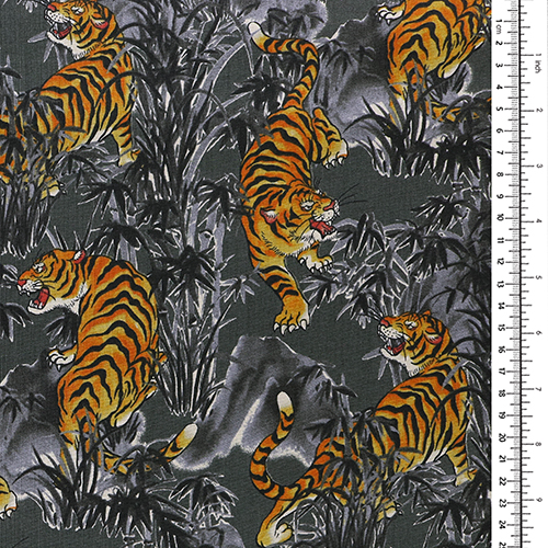 Bamboo Forest Crouching Tiger Grey 1