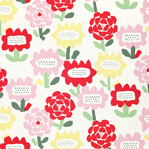 Grandes Fleurs Rétro Peintes et Épaisses