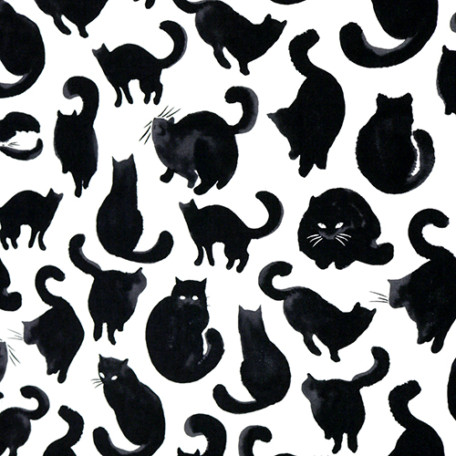 Grands Chats de Calligraphie Japonaise à l'Encre