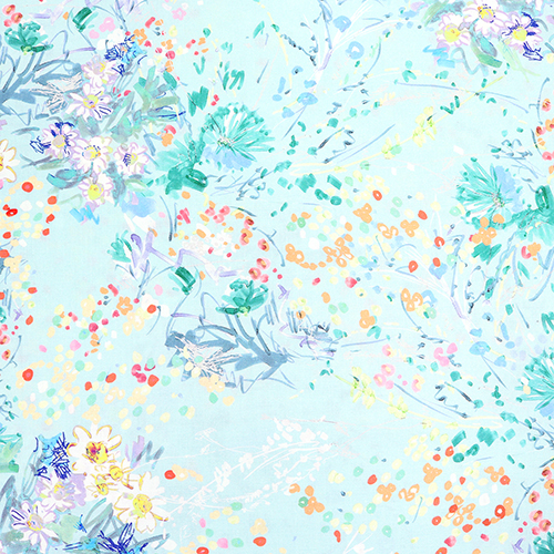 Jardin D'Été De Fleurs Sauvages Esquissé Peint