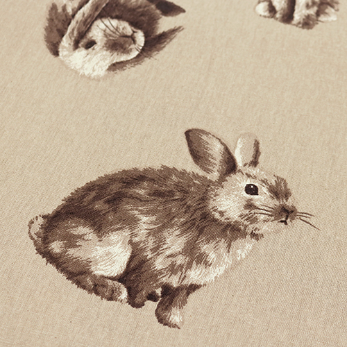 Rabbits Vintage Seipia On Natural Canvas 5