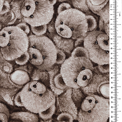 Teddy Bären Vintage Sepia Verpackt Montage 1