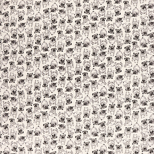Lustige Skizzierte Pug-Hunde Illustrationen 4
