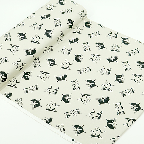 Inky Black Tumbling Painted Cat Face 3
